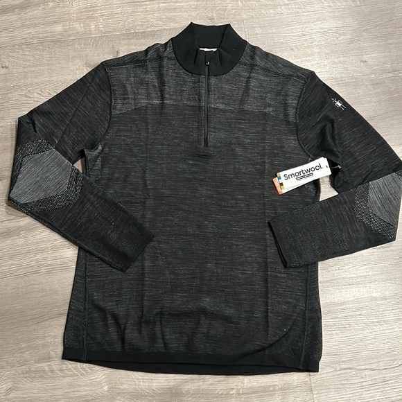 SMARTWOOLMen’s Intraknit 200 1/4Z BLACK-WHITE